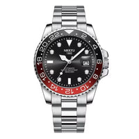 Silver with Red and Black