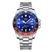 Silver with Red and Blue